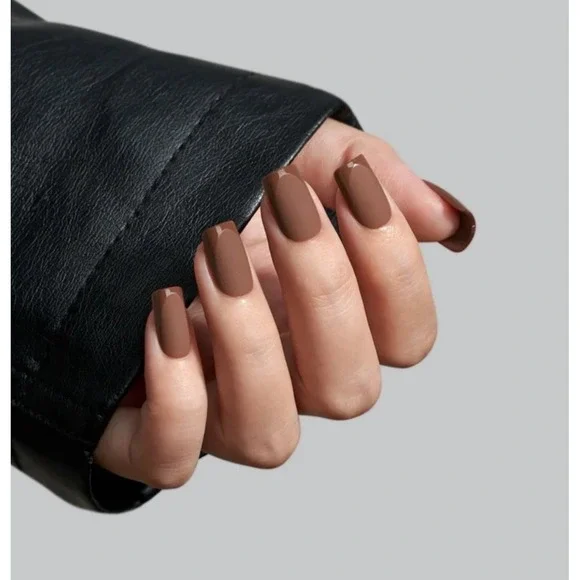 BTArtboxNails BROWNcolor – Press-On Square Nails – Soft Gel – Reusable – New - Picture 3 of 3